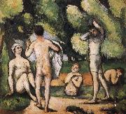 Paul Cezanne were five men and Bath oil painting reproduction
